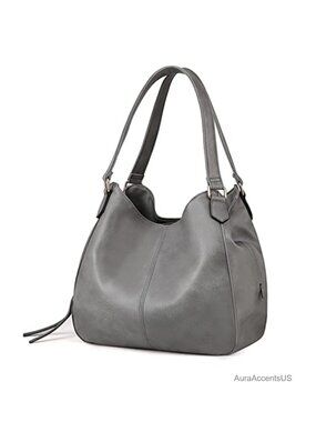 Multi-pocket Shoulder Bag for Women Faux Leather Hobo Purse